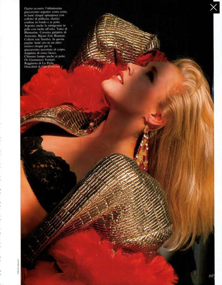Bailey Vogue Italia November 1985 26