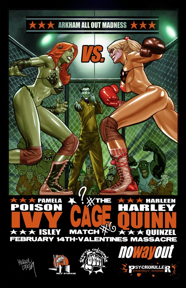 Poison Ivy vs Harley Quinn by LOPEZMICHAEL